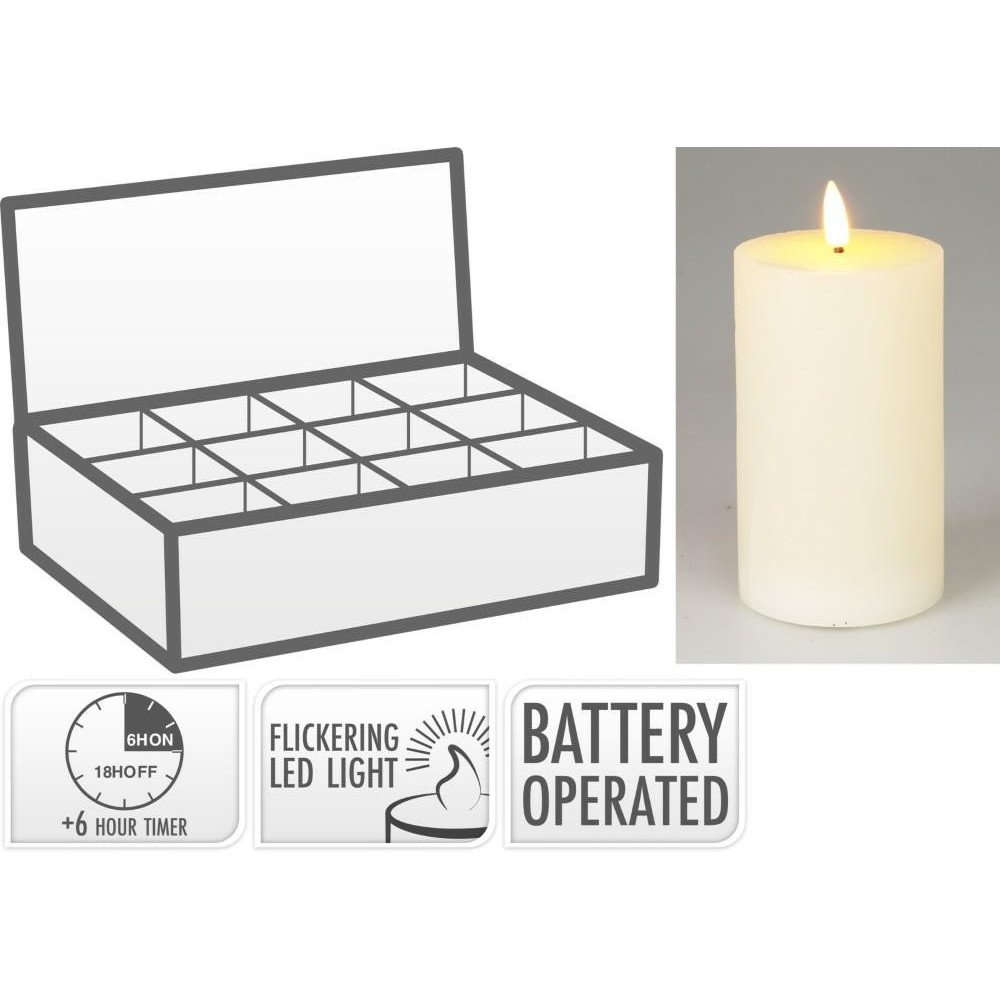 CANDELA LED 7X12CMAVORIO TIMER